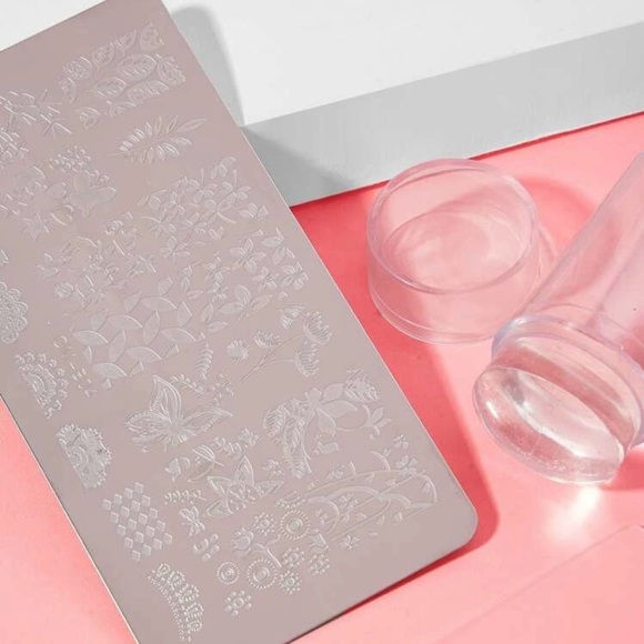 Nail Stamping tool with plate and scraper - Picture 3 of 7